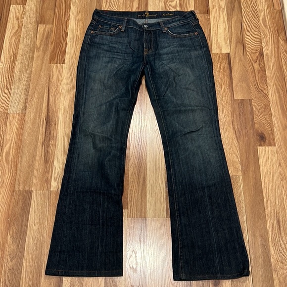 7 For All Mankind Bootcut Jean Dark Wash sz 29 - Picture 2 of 5